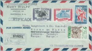 86068 - GUATEMALA - POSTAL HISTORY - COVER to GERMANY via CLIPPER 1954