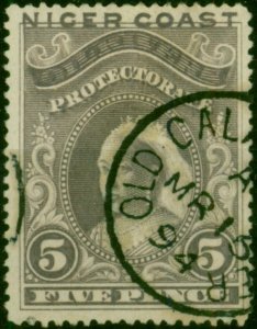 Niger Coast 1894 5d Grey-Lilac SG49 V.F.U