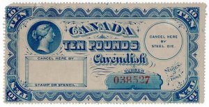 (I.B) Canada Revenue : Tobacco Duty 10lb (Cavendish)