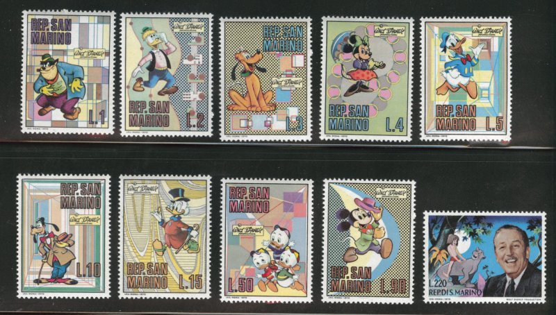 San Marino Scott 736-745  MNH** 1970 Disney set