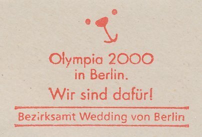 Meter cut Germany 1993 Olympic Games 2000 Berlin - Candidacy