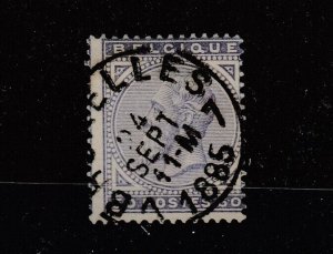 Belgium 1863 50c Violet SG66 VFU JK2359