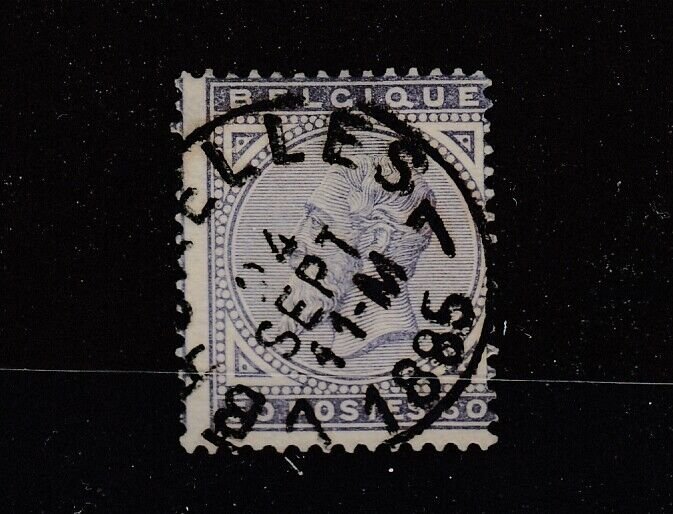 Belgium 1863 50c Violet SG66 VFU JK2359