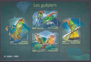 2015 Togo 6867-70KL Birds 14,00 €