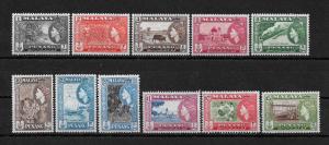 Malaya Penang Scott # 45-55 set VF-OG LH scv $ 65 ! nice colors ! see pic !  