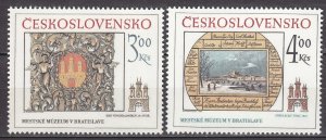 Czechoslovakia 1984 MNH Stamps Scott 2514-2515 Art Bratislava Castle Coat of Arm