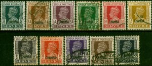 Chamba 1940-43 Set of 11 to 8a SG072-082 Fine Used