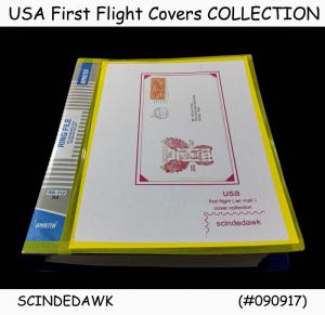 COLLECTION of USA FIRST FLIGHT COVERS AIR MAIL in a FOLDER