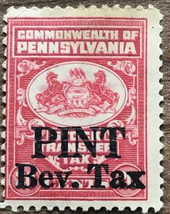 US *MH* Pennsylvania Pint Beverage Tax Single L22