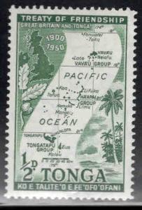 TONGA  Scott 94 MH* map stamp