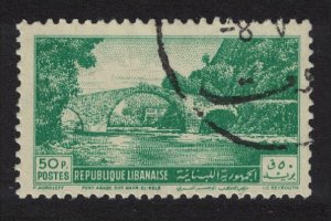 Lebanon Nahr el-Kalb Bridge 50p KEY VALUE 1951 Canc SG#437 MI#456