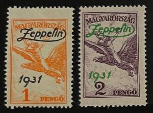 Hungary, 1931, SC C24-C25, LH, Complete Set