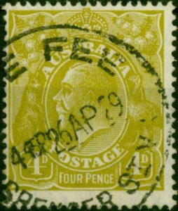 Australia 1928 4d Yellow-Olive SG91 Fine Used (2)