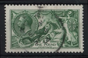 GB 1913 £1 green sg403 fine used, good perfs cat £1400