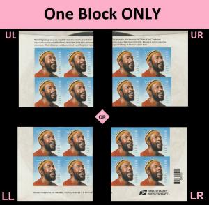 US 5371 Music Icons Marvin Gaye forever corner block MNH 2019 