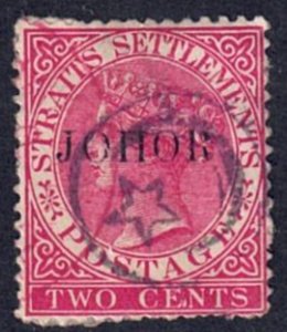 Malaya-Johore #12 Used Single Stamp cv $27