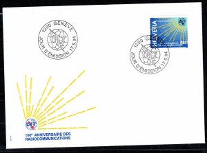 Switzerland Scott # 10O15 on FDC, unaddressed