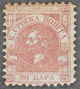 Serbia (1866 - Scott # 9,   MH