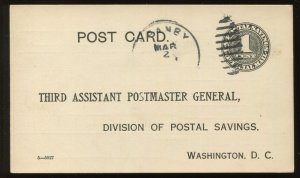 UZ1 Post Office Official Postal Card 1914 Granby MO Usage LV5859