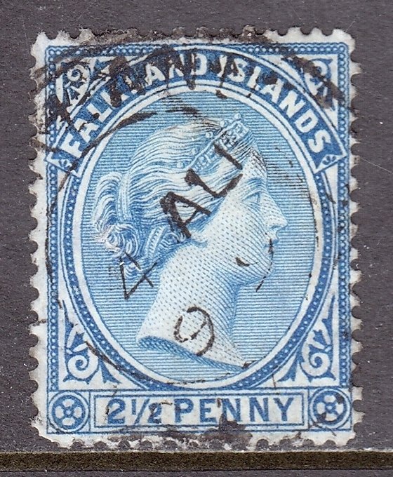 Falkland Islands - Scott #15 - Used - Rounded corner LL, short perf - SCV $14