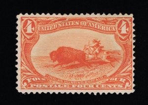 EXCELLENT GENUINE SCOTT #287 F-VF MINT OG H ORANGE TRANS-MISSISSIPPI EXPO #18811