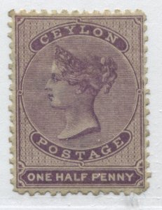 Ceylon QV 1864 1/2d used