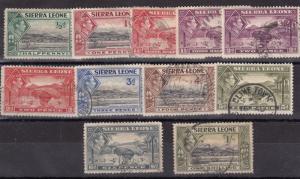 Sierra Leone KGVI 1938/44 Pictorial Set To 1/- SG188/195 VFU X8761