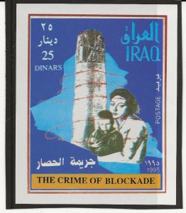 Iraq 1995 Crime of Blockade miniature sheet sg.MS.1983  MNH