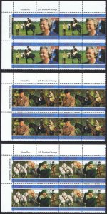 Papua NG Golden Jubilee 6v Corner Blocks 1997 MNH SC#916a-921a SG#813-818