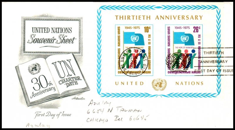 UN New York 262 Artmaster San Francisco Pencil FDC