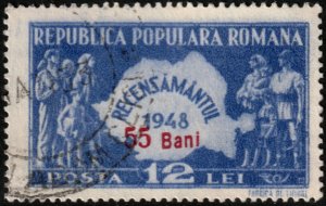 ✔️ ROMANIA 1952 - CURRENCY REFORM OVERPRINT ON CENSUS - SC. 819A [14.1.3]