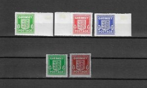 GUERNSEY 1941/44 SG 1/5 MNH Cat £77.25