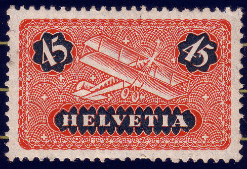 Switzerland 1923 Sc C8 plain gum mh tiny thin
