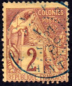 French Colonies Scott 47 Used.