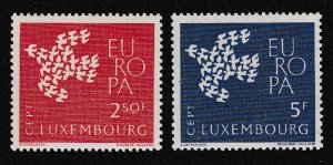 Luxembourg Birds Europa CEPT 2v 1961 MNH SC#382-383 SG#697-698 MI#647-648