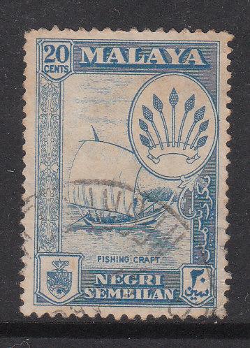 Malaya Negri Sembilan 1957 Sc 70 20c Used