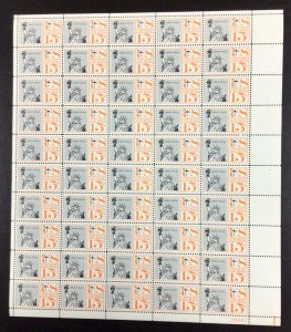 C58 Airmail Statue of Liberty MNH 15 c Sheet of 50  FV $7.50  1959