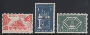 Luxembourg Sc 315-317 MLH. 1956 Coal & Steel cplt VF