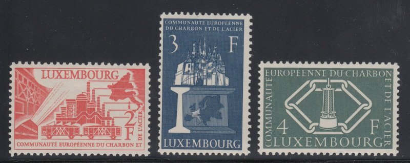 Luxembourg Sc 315-317 MLH. 1956 Coal & Steel cplt VF