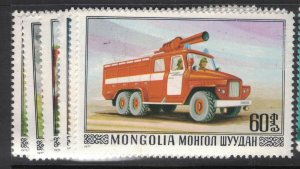 Mongolia Fire Truck SC C171-6 MNH (5fdp)
