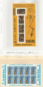 Gibraltar, Postage Stamp, #362a, 363 Sheets Mint NH, 1977 Rubens