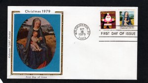 1799-1800 Christmas, FDC pair Colorano Silk