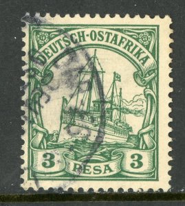 East Africa 1900 Germany 2 Pesa Yacht Ship Unwatermark Scott # 12 VFU E345