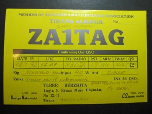 5589 Amateur Radio QSL Card Tirana Albania-