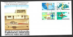FALKLAND ISLANDS  STANLEY AIRPORT  FIRST DAY COVER   1979