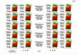 Tonga 1990 MNH Sc 739-43 sheets of 20