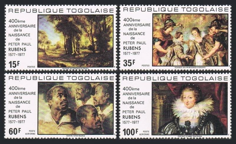 Togo 963-C325,C325a,MNH.Michel 1245-1248,Bl.119. Peter Paul Rubens,1977.Painting