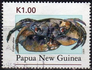 Papua New Guinea 888 - Used - 1k Red-eyed Crab(1995) (cv $2.40)