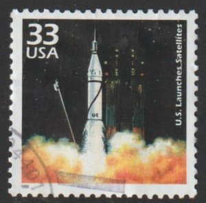 SC# 3187d - (33c) - Celebrate the Century - 1950s, Satellites Launched  used