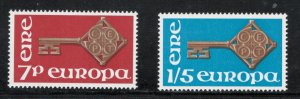 Ireland 1968 Europa Omnibus Issue Scott # 242 - 243 MNH